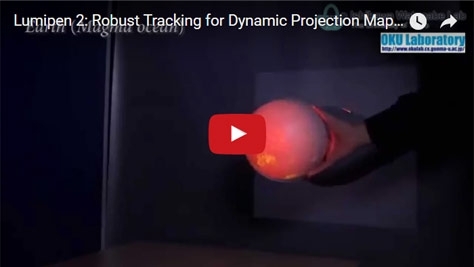 Example of dynamic projection mapping