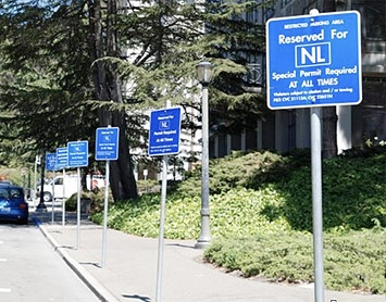 A parking lot at UC Berkeley reserved for NL (Nobel Laureates)